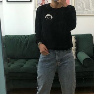 Cartoon logo black sweatshirt